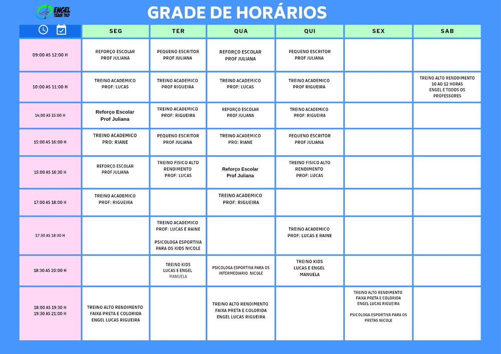 Grade de horários